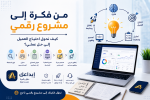 تحويل الفكرة إلى مشروع رقمي ناجح